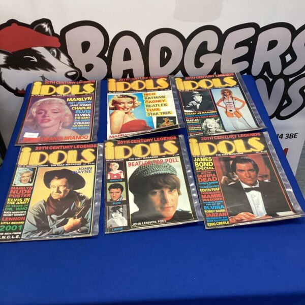 Lot of six vintage retro Idols magazines from the 1980s.