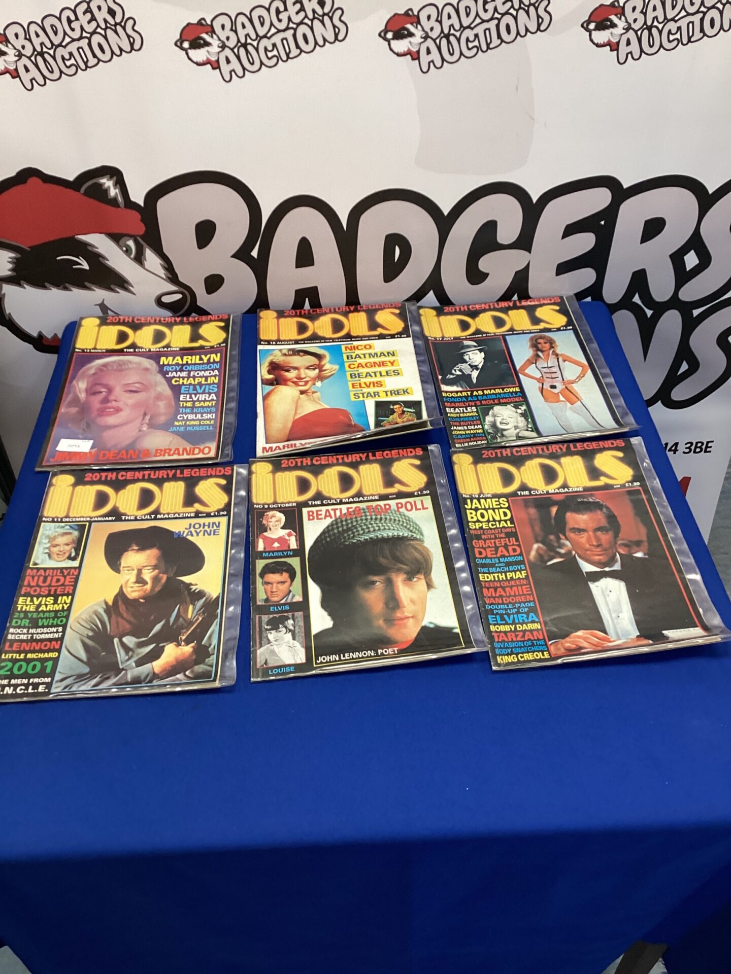 489 Six retro idols magazines all in protective sleeves