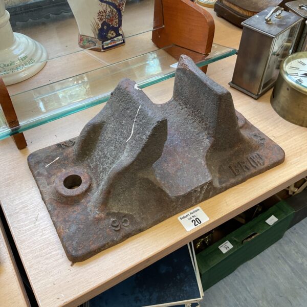 Vintage British Rail bull head chair, a piece of railway history.