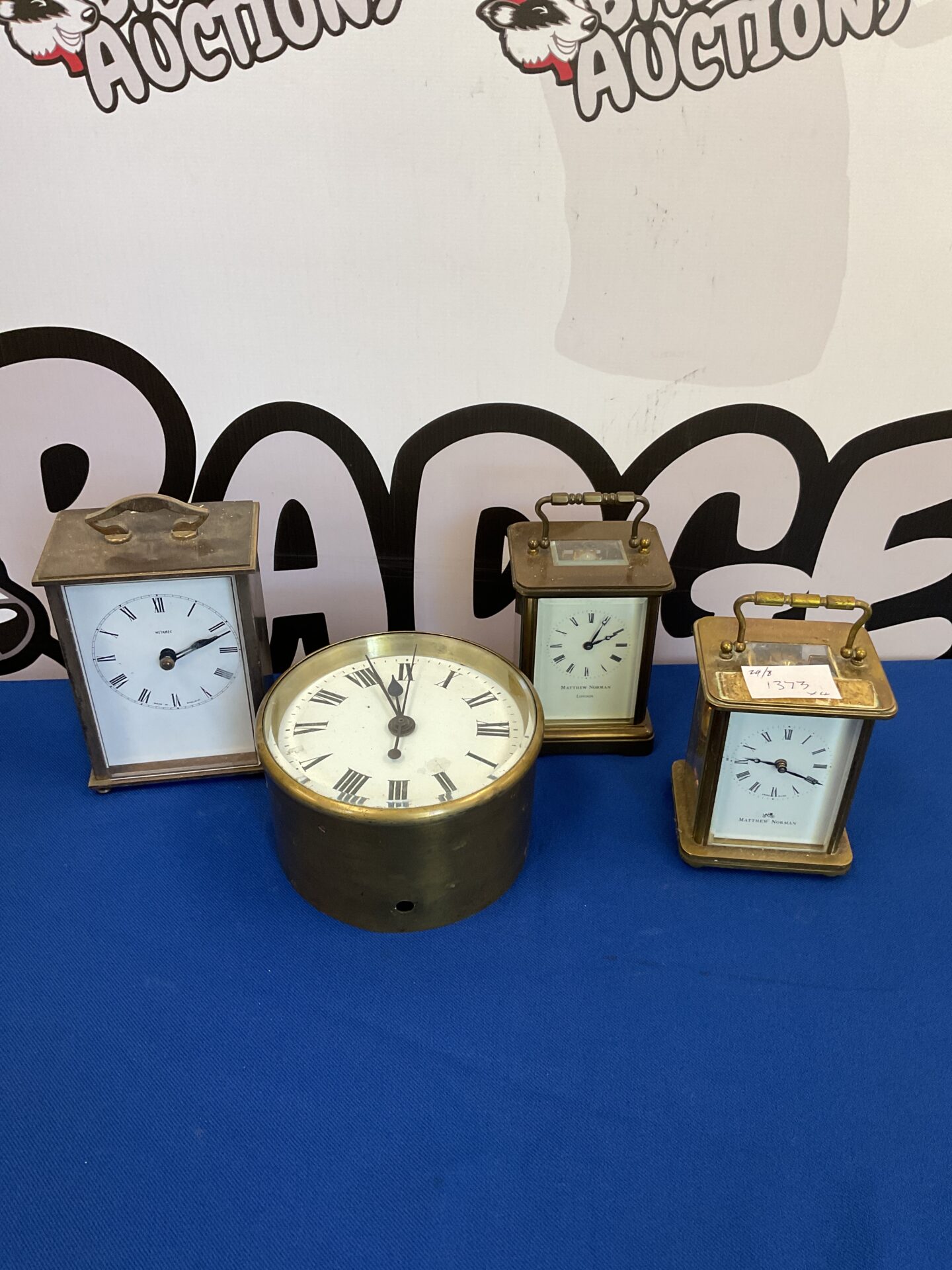 022 Lot of 4 clocks inc matthew norman carriage clocks