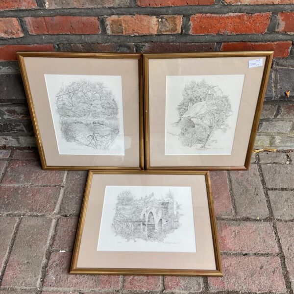 Frederick Mains limited edition print of a rural landscape scene.