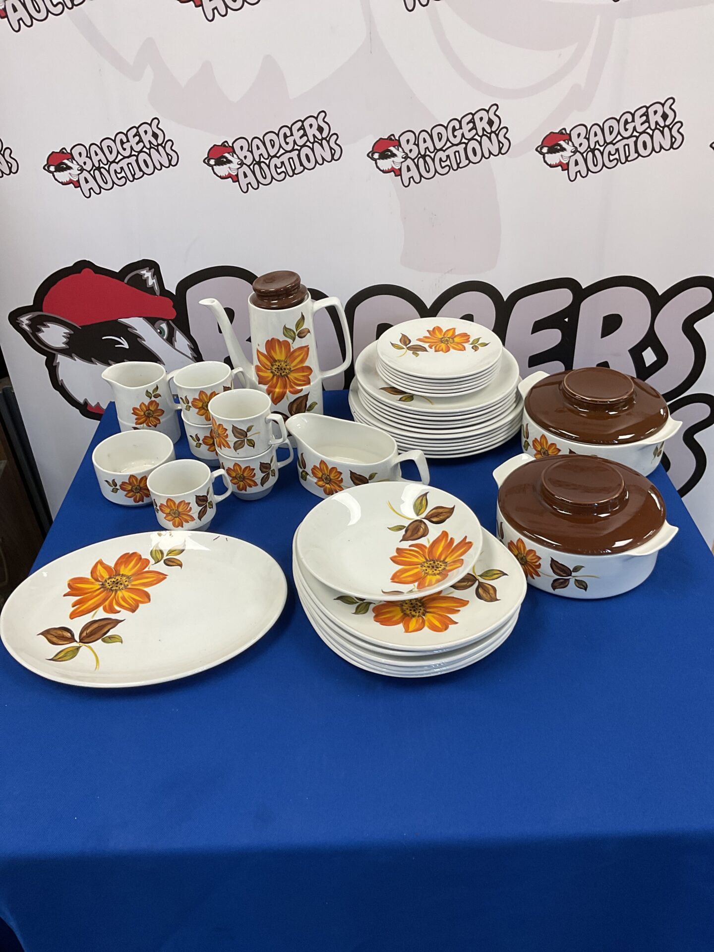 077 Hostess tahiti british anchor coffee set & part dinner service