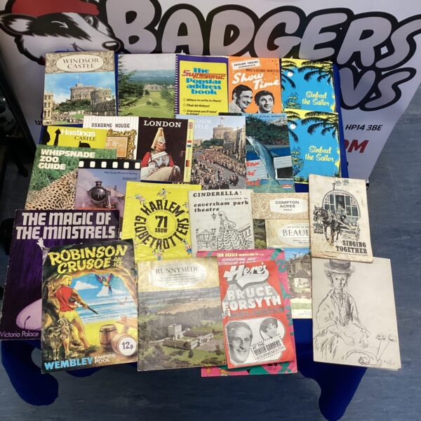 Vintage programme bundle featuring British history and theatre shows.