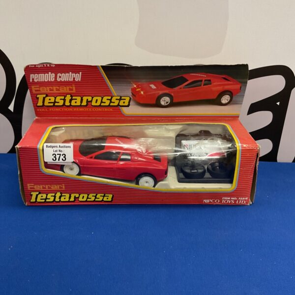 Boxed vintage Nipco Ferrari Testarossa remote control car.