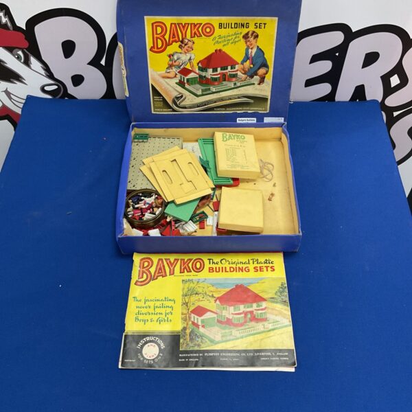 Vintage Bayko building set in original box, classic construction toy.