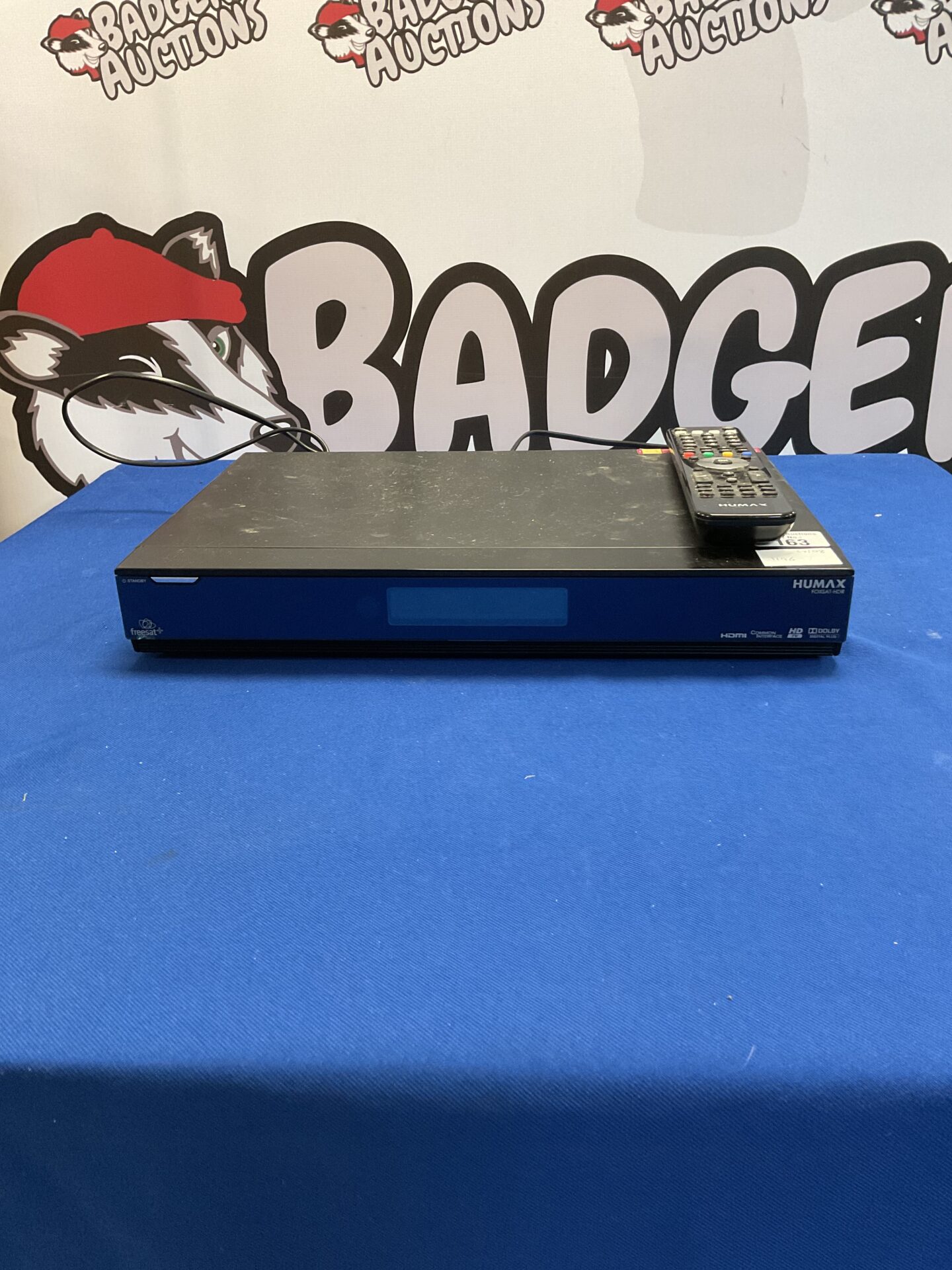 163 Humax FoxSat-HDR freesat box with remote