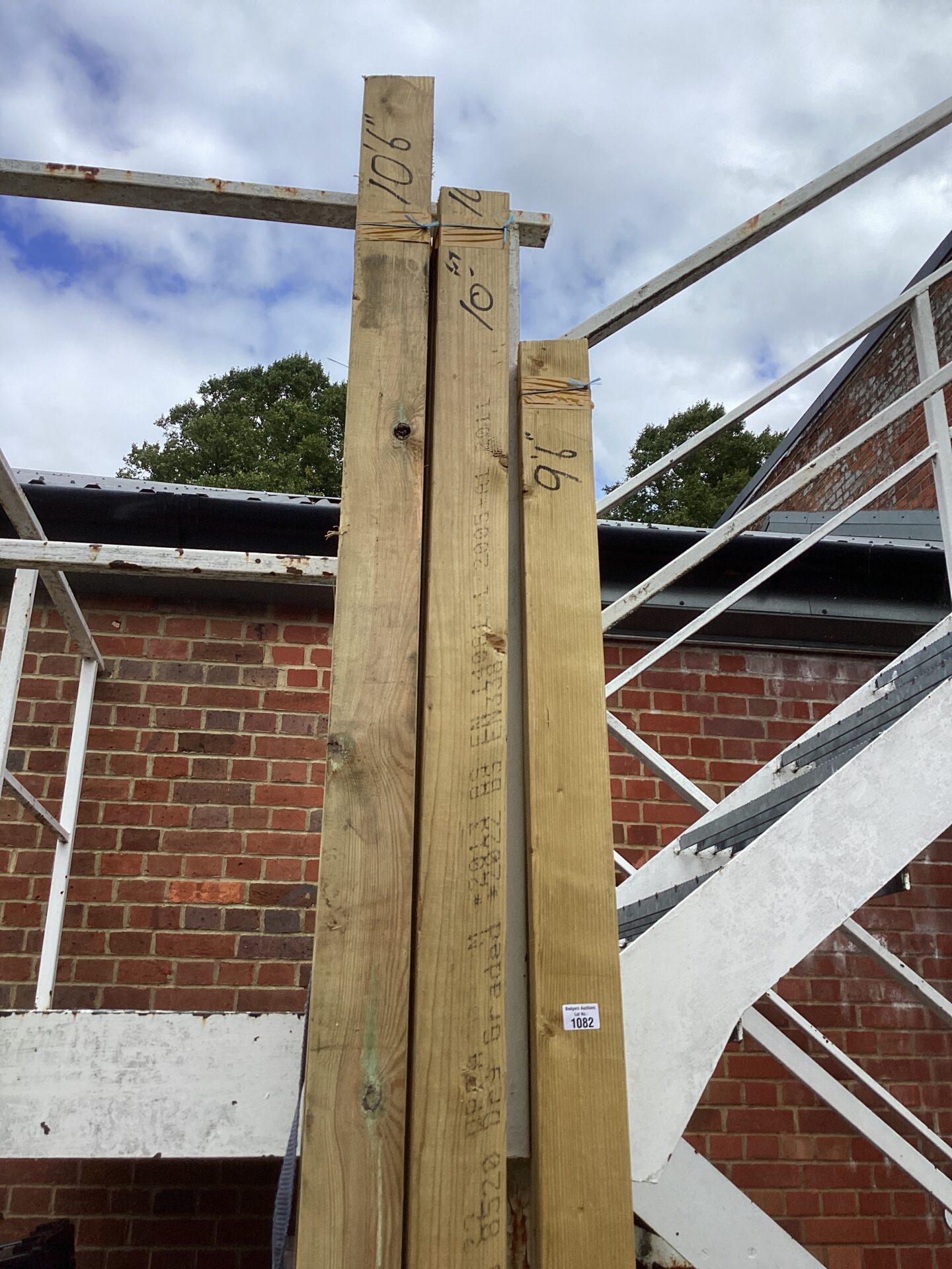 1082 Three bundles of 10’ Timber
