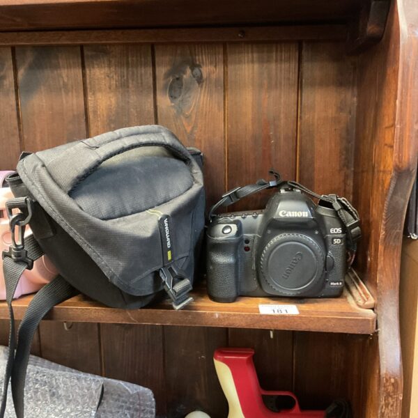 Canon EOS 5D Mark II camera with Vanguard carry case for photography.