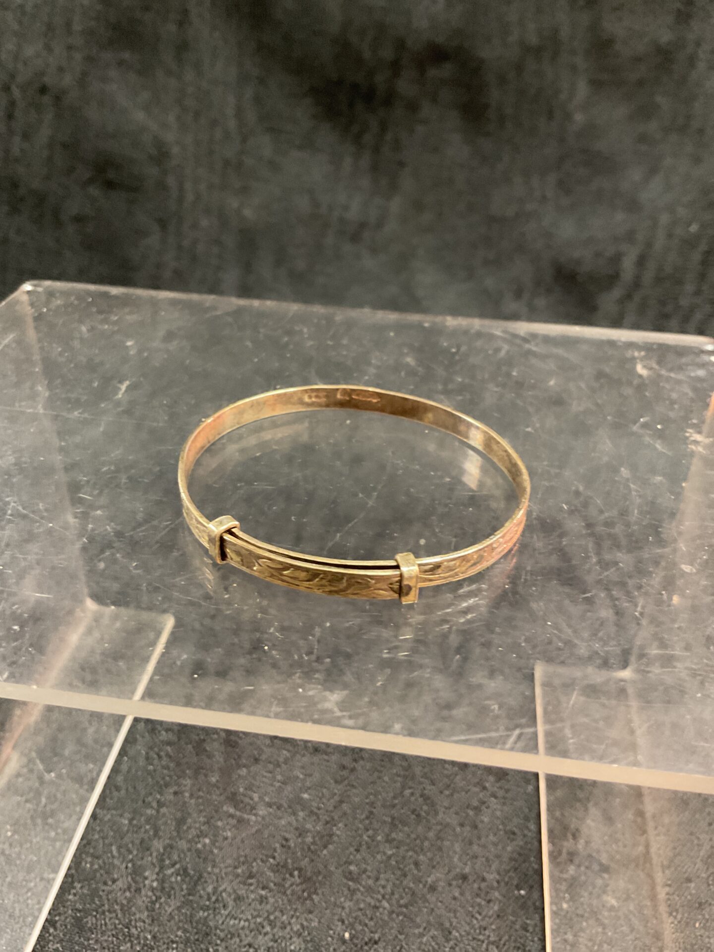 778 Hallmarked silver christening bracelet 5.68g