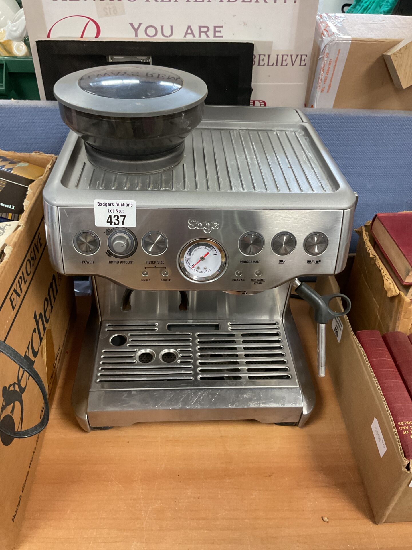 437 Sage the barista express coffee machine