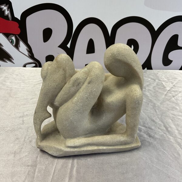 Vintage sandstone sculpture of an elegant lady by Royal Heager.