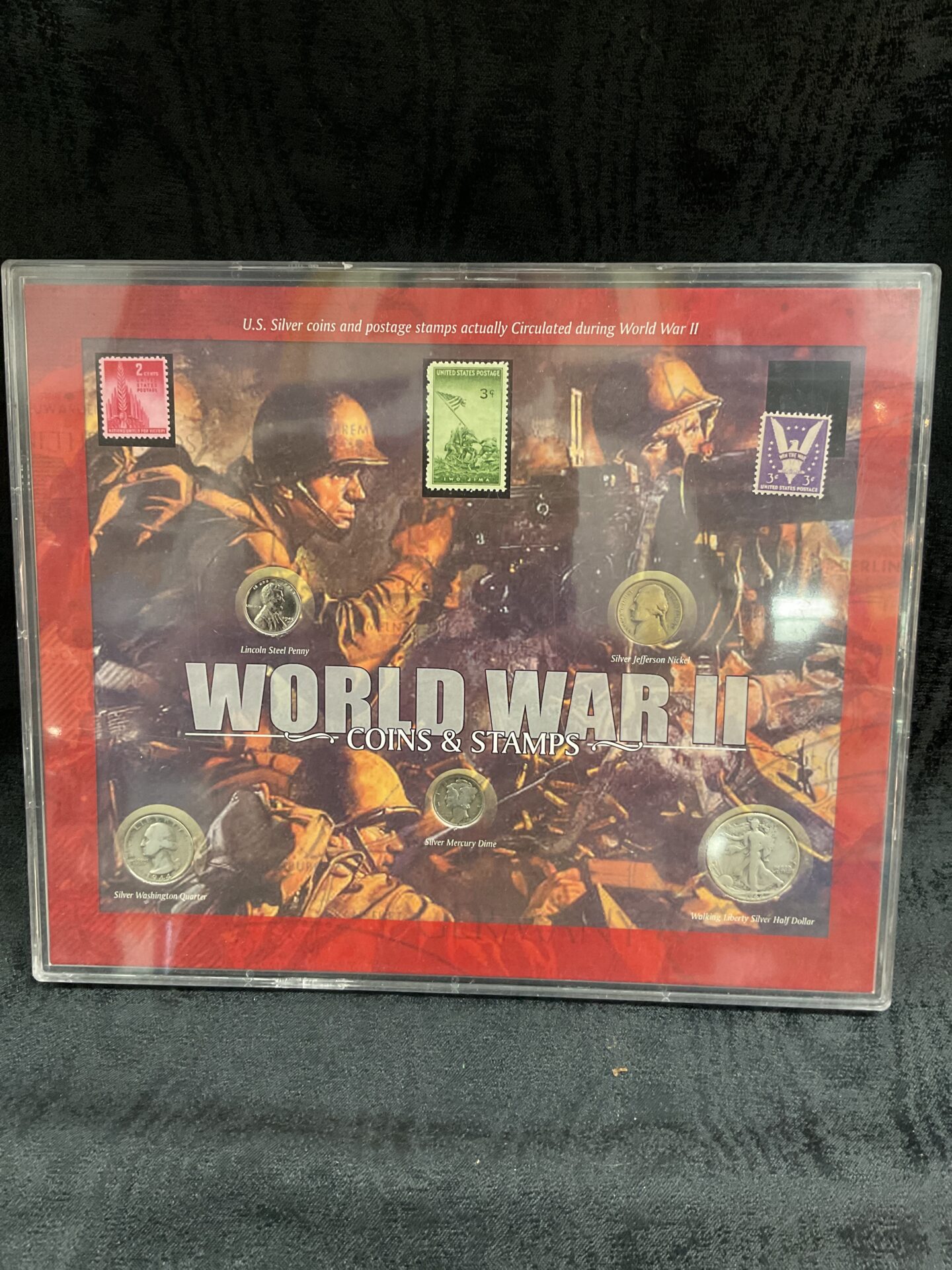 761 World War Two coins and stamp collection US Silver coins and stamps actually circulated during the war