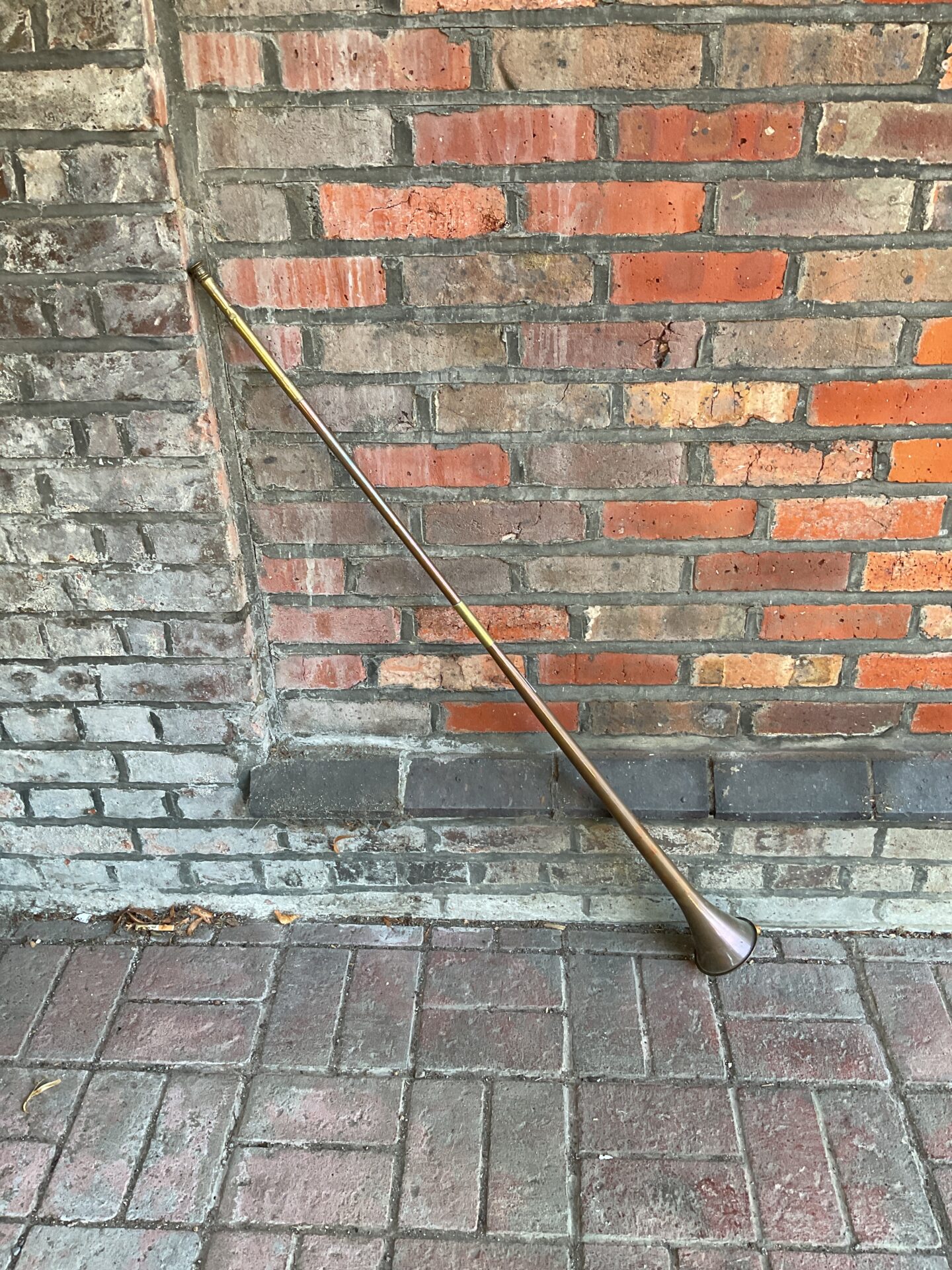 055 Vintage copper coaching horn