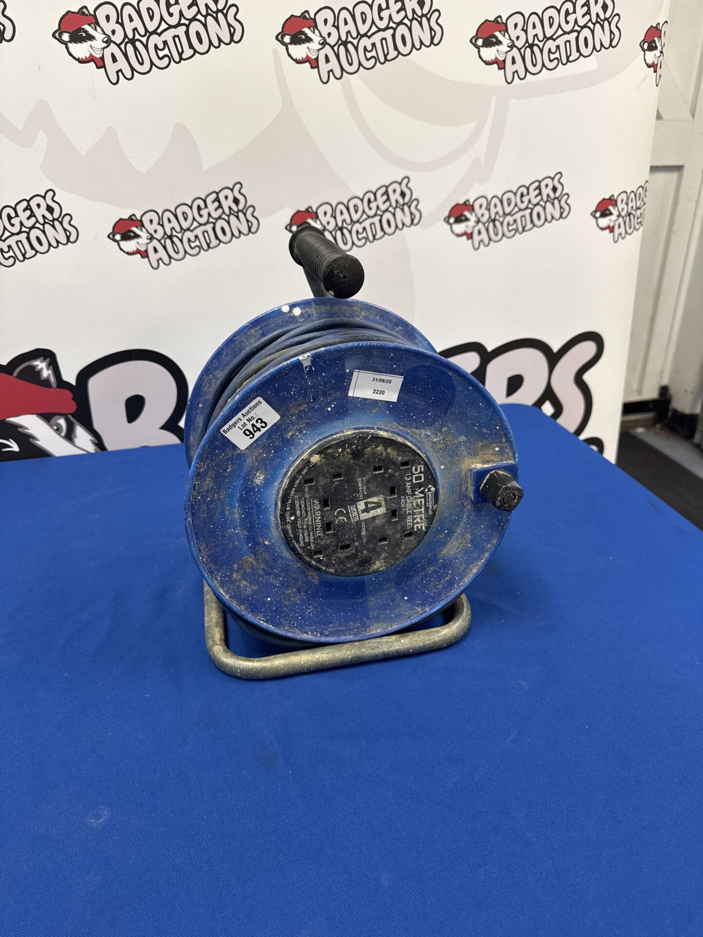 943 Masterplug four gang 50m extension reel