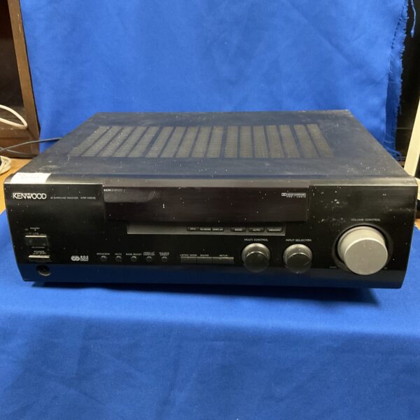 Black Kenwood krf-v5010 AV surround receiver front view.