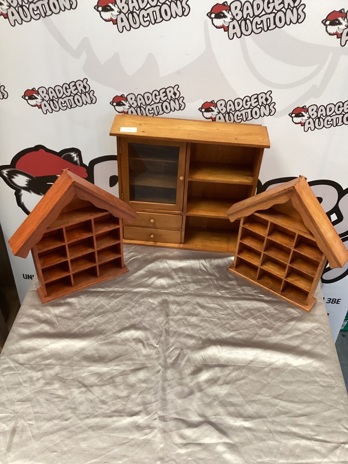 267 Three wooden storage racks