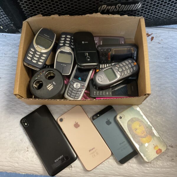 Lot of vintage Nokia and retro mobile phones for collectors.