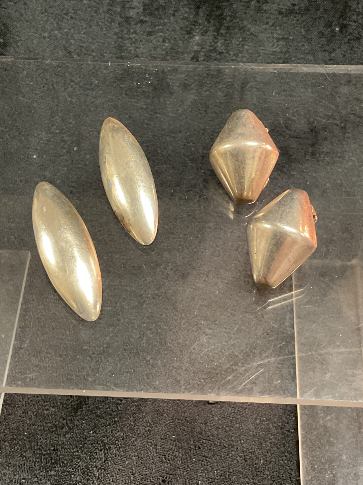 802 Two pairs 925 silver Clipon earrings
