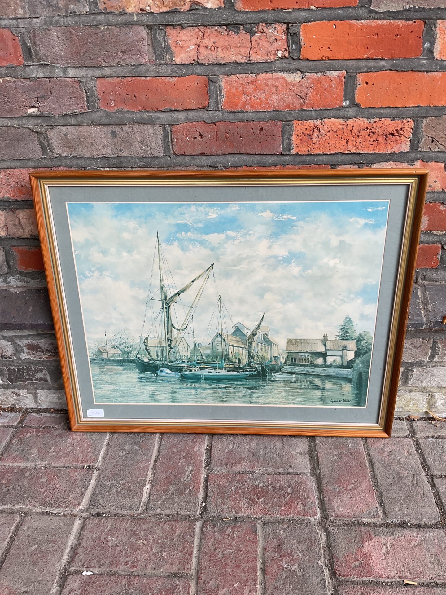 706 Spencer dixon framed print of ships in dock