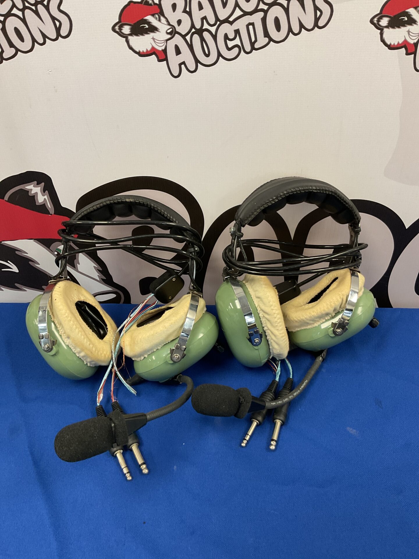 079 Two pairs of david clark h10 aviation headsets