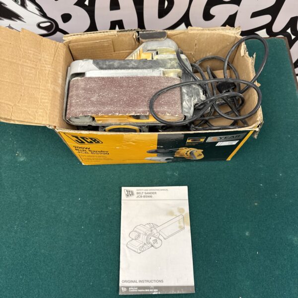 JCB BS900 belt sander, a powerful electric tool for DIY projects.