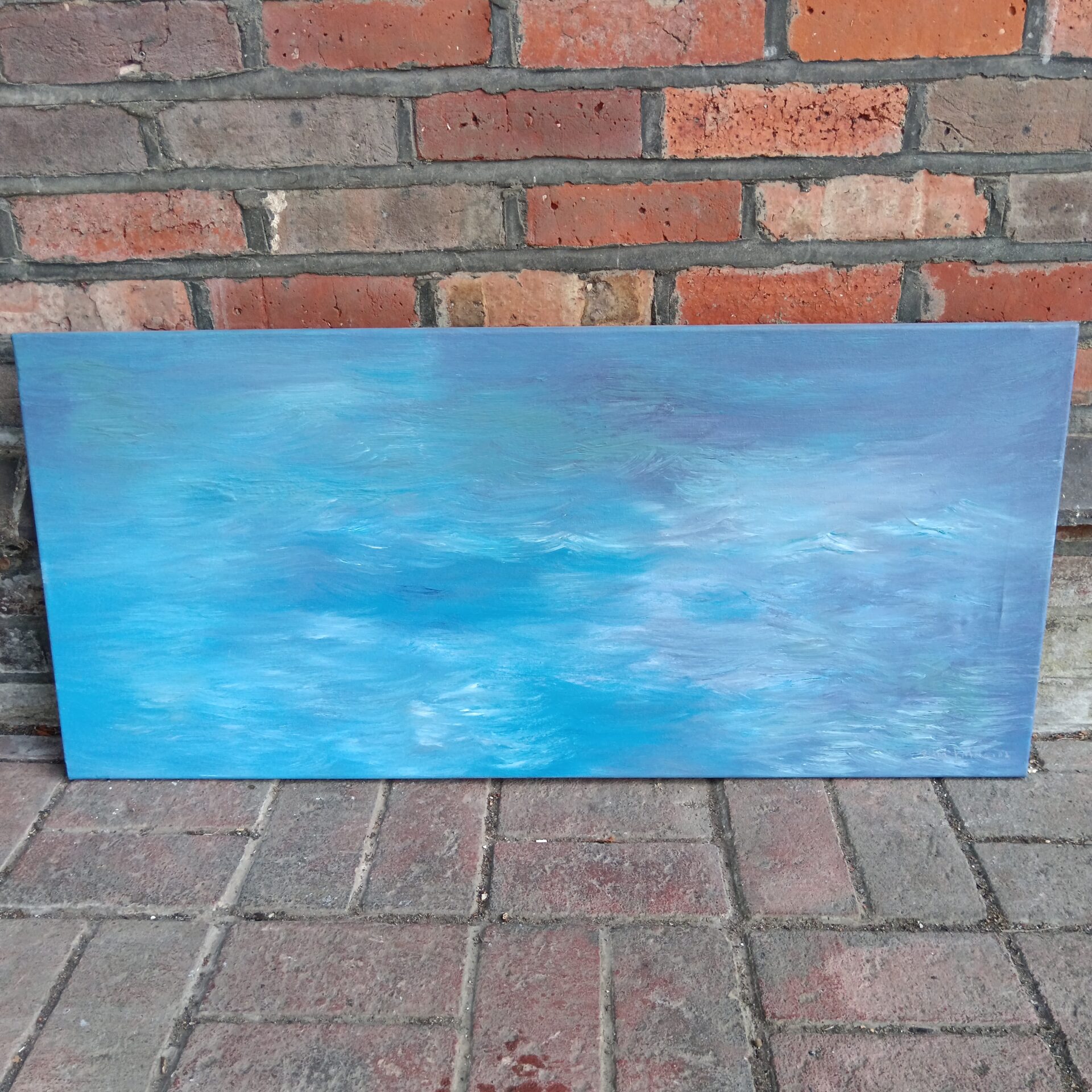 702 Ritva kittila oil on canvas artwork of the ocean