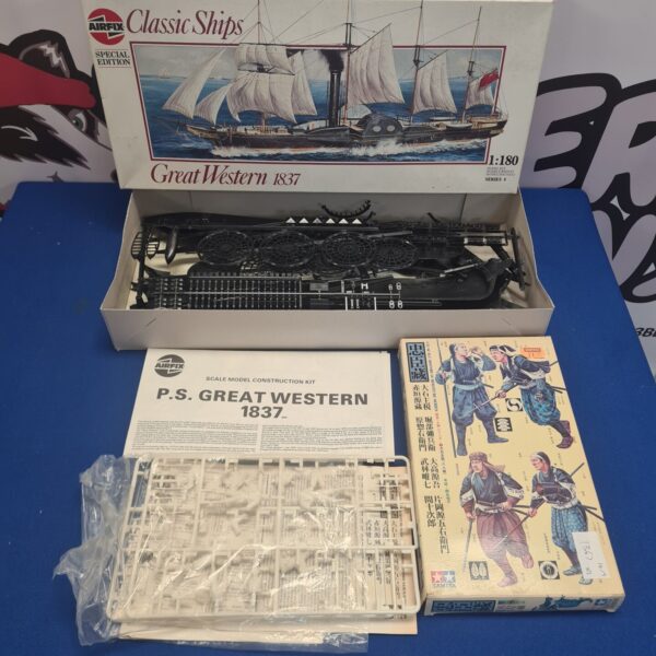Vintage Airfix model ship ‘Great’ 1837 in original box.