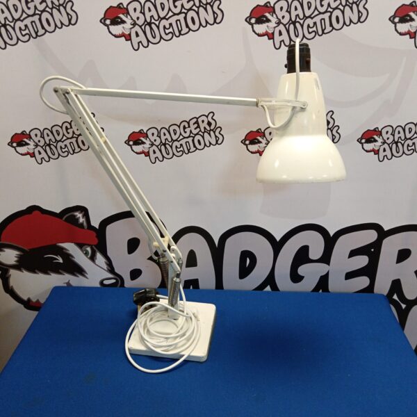 Vintage Herbert Terry desk lamp with adjustable arm.