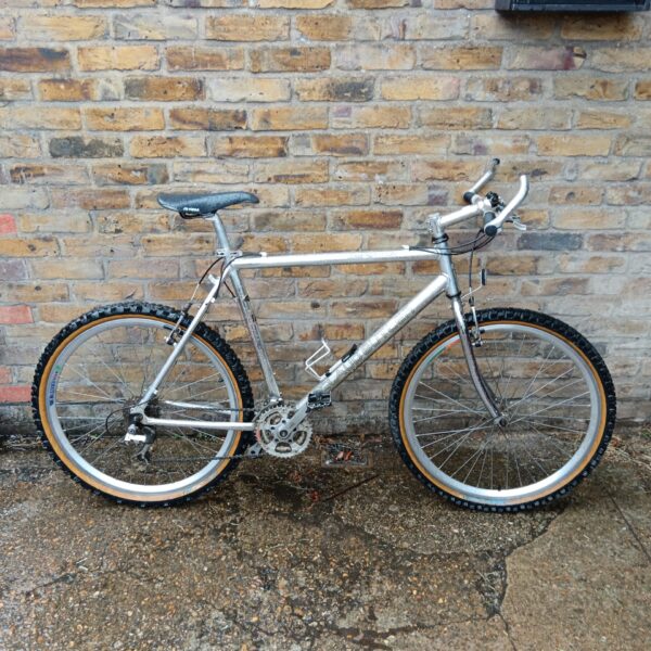 Side view of a vintage Claud Butler Competition bicycle.
