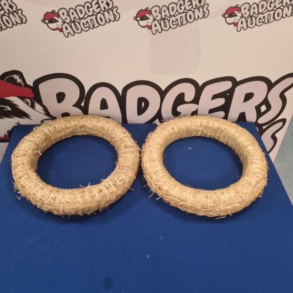 Two wreath making rings for floral crafts and DIY projects.
