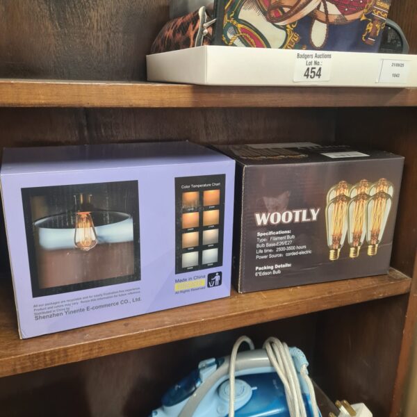 Boxed set of vintage Edison light bulbs for retro lighting.
