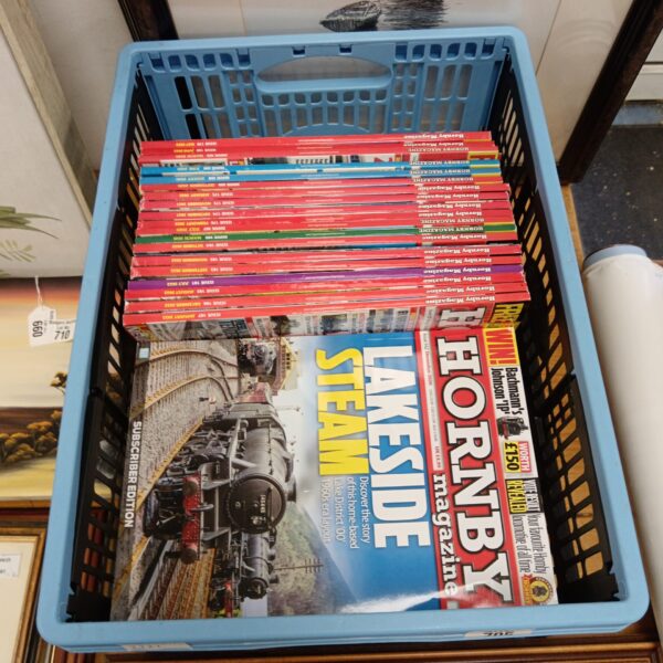 Vintage lot of Hornby railway magazines for collectors.