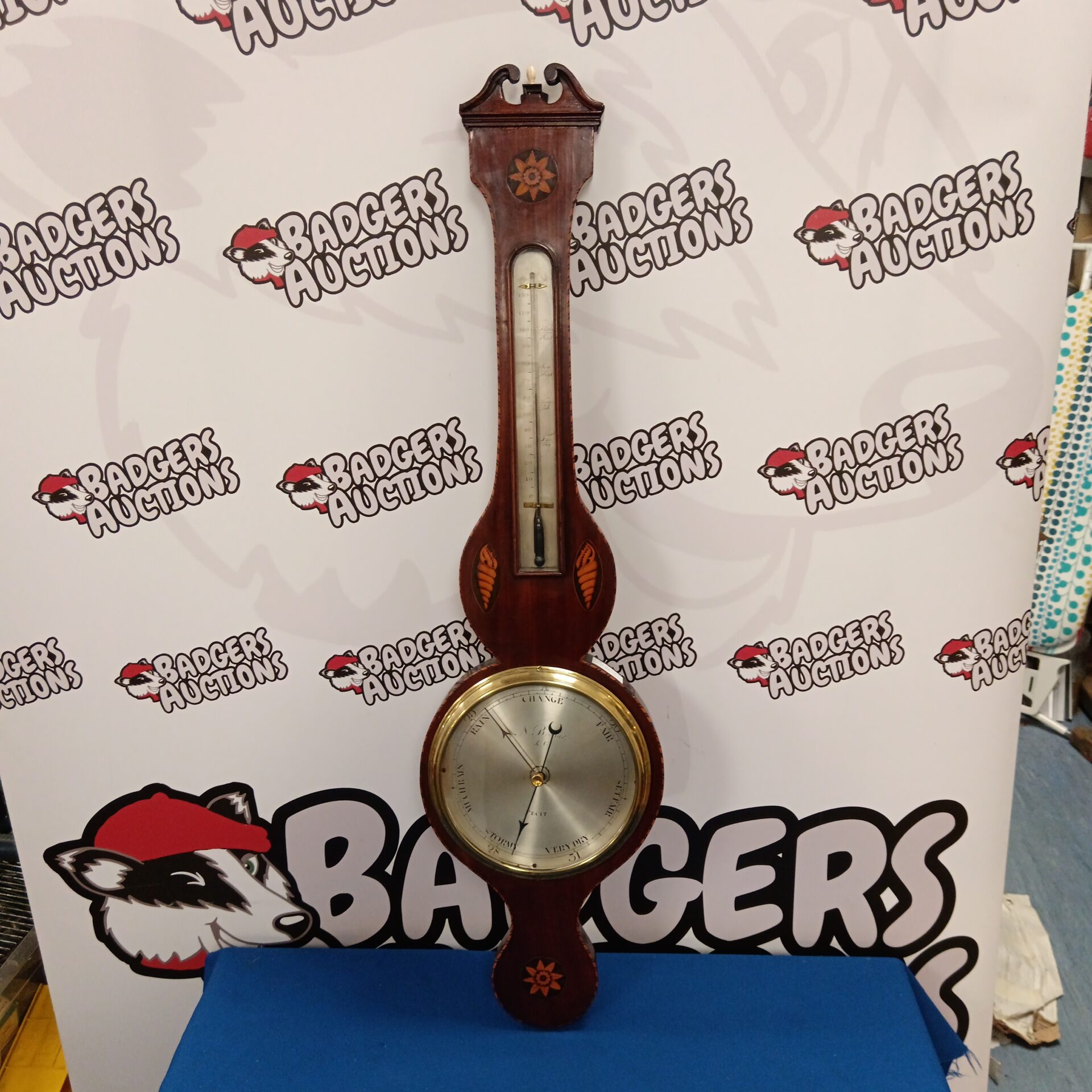 784 N brown & co Georgian Sheraton mercury barometer