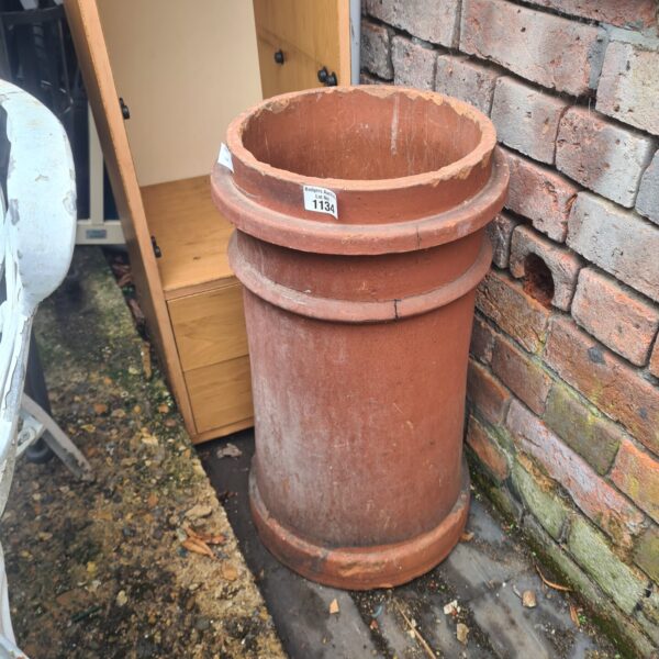 Vintage terracotta chimney cowl for garden or architectural salvage.