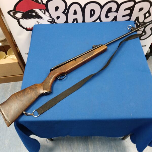 Vintage Webley & Scott Viscount .22 air rifle with walnut stock.