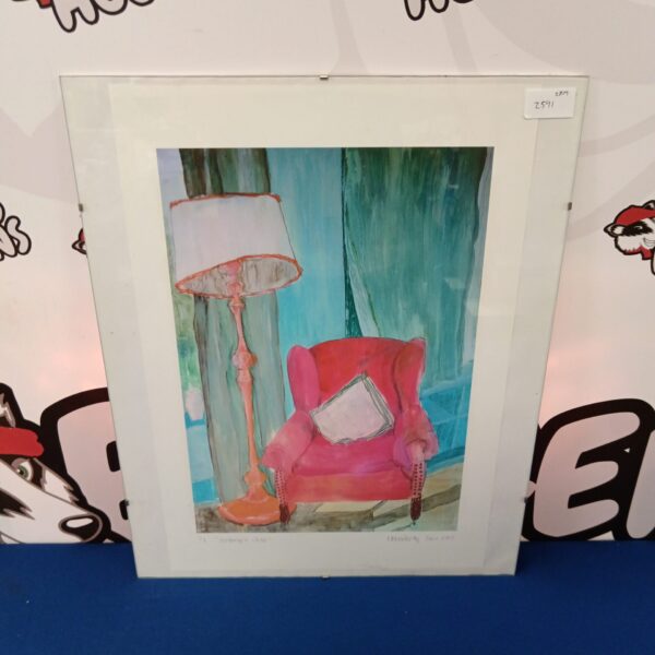Vibrant limited edition print of granny's chair by T Broadway.