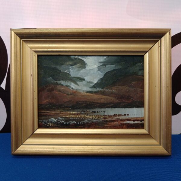 Jack R Mould Highland loch painting, serene Scottish landscape art.