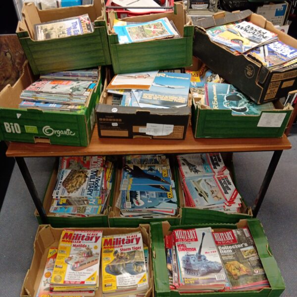 Lot of vintage model making magazines including Scale Military Modeller.