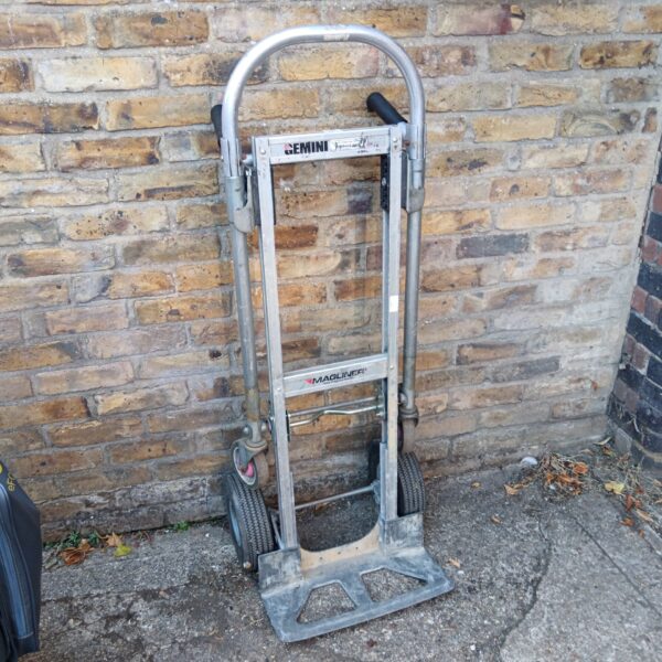 Heavy duty Gemini sack barrow for transporting loads.