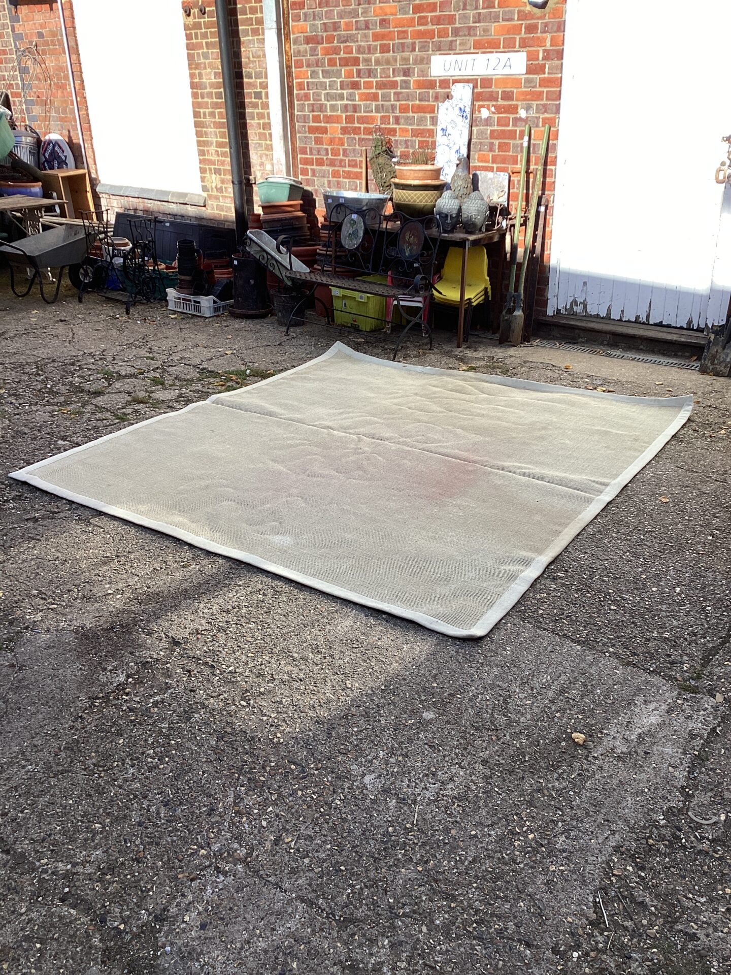 658 Large Crucial Trading Cream rug 8ft x 7ft
