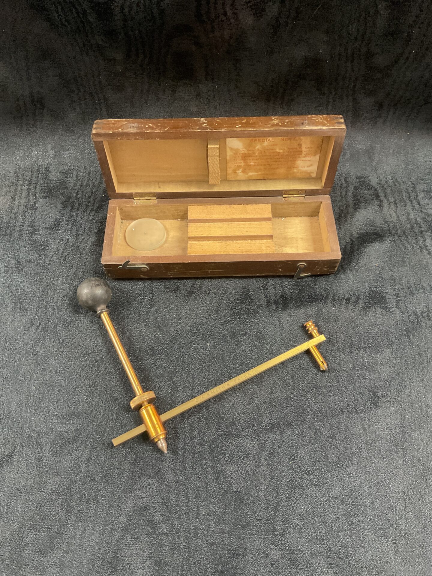 756 C A Smiths vintage brass glass hole cutter