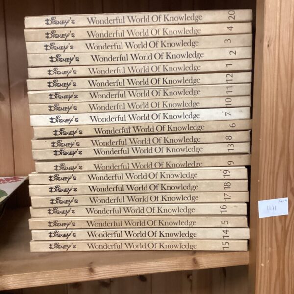 Vintage lot of Disney Wonderful World of Knowledge books for collectors.