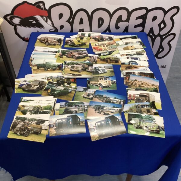 Vintage collection of military vehicle photographs for collectors.