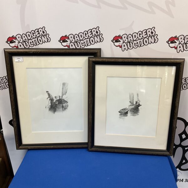 Pair of limited edition Manchester tram prints by E Anthony Orme.