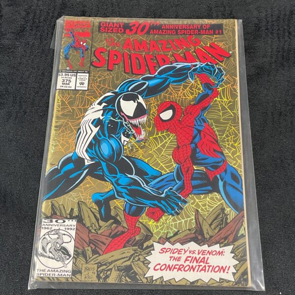 Amazing Spider-Man 30th anniversary comic cover featuring Spider-Man and Venom.