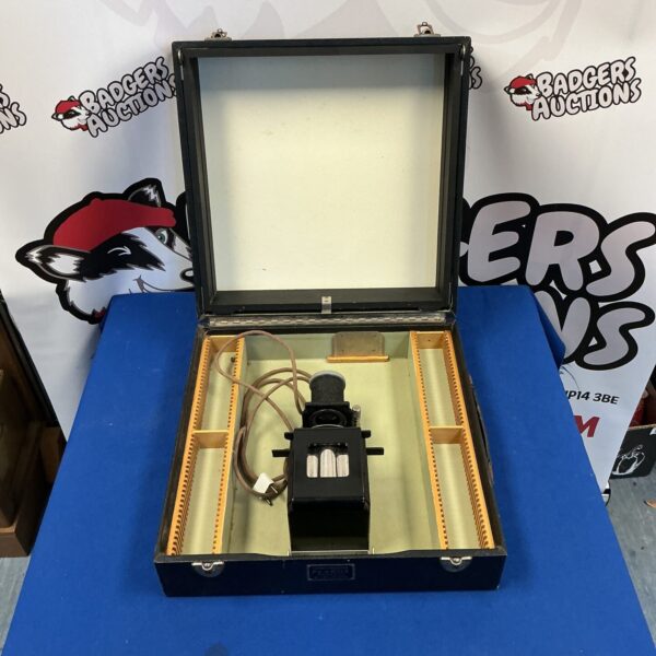 Vintage Planox Coffret Projector in wooden case.