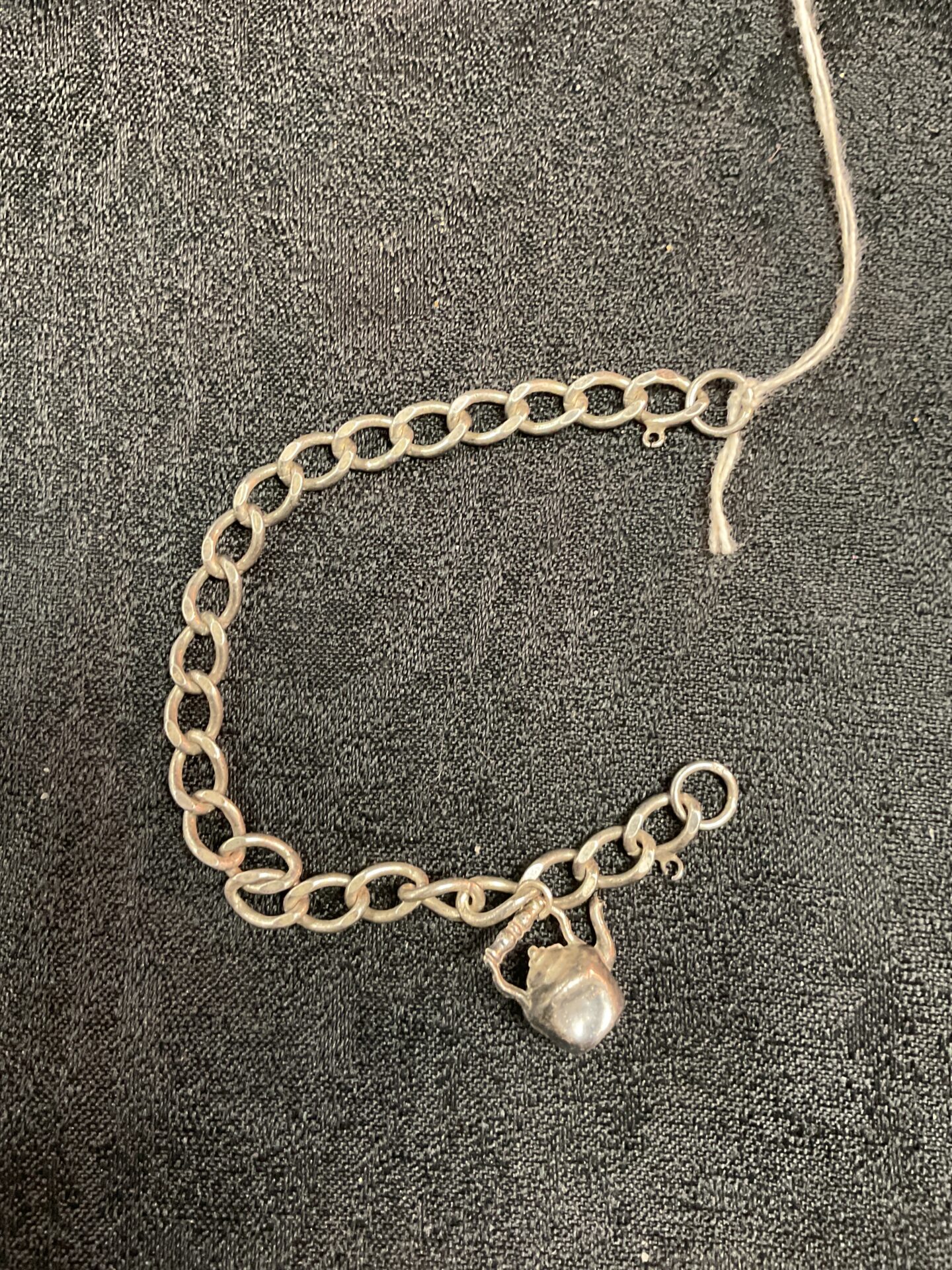 821 Hallmarked Silver bracelet no clasp 12g
