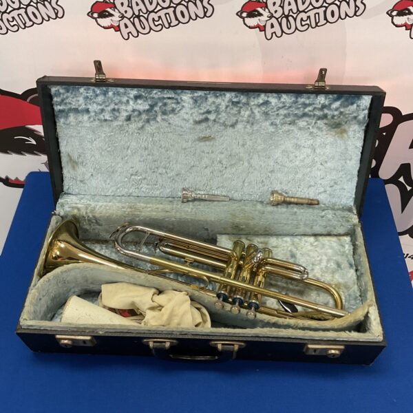 Vintage Rose Morris Kansas trumpet in its original case.