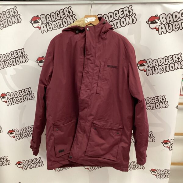 Maroon Regatta ladies coat, size L, fleece lined.