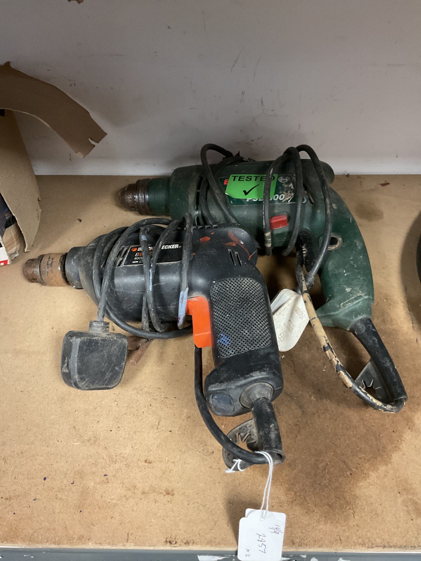 933 Black & Decker and Bosch corded drills working